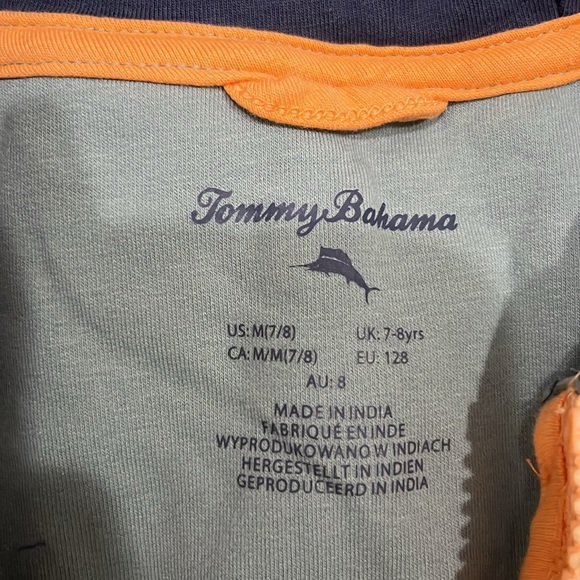 like new Tommy Bahama Zip up Olive and Navy scuba hoodie pullover - Picture 2 of 3